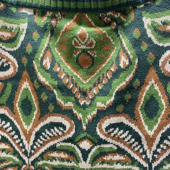 Farm Rio Women's Pineapple Ikat Knit Mini Skirt Green Size XL | Vibrant Tropical - Picture 9 of 10